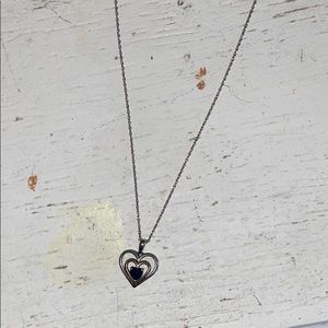 Super cute 2 layer heart necklace with pendent